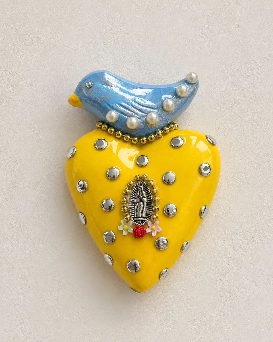 Imán Corazón pájaro 💛 2