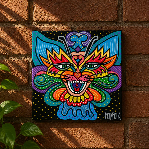 Cuadro zorro alebrije 
