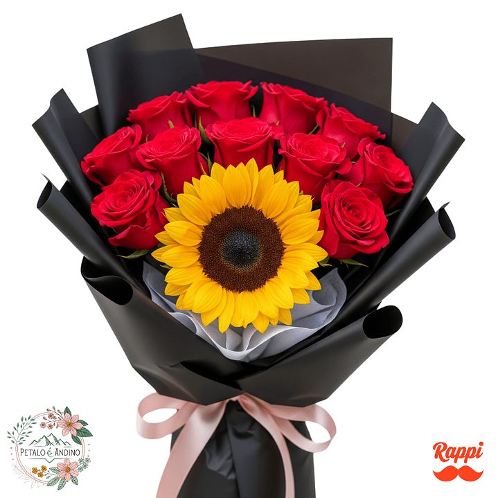 Rosas Y Girasol Luminoso 1