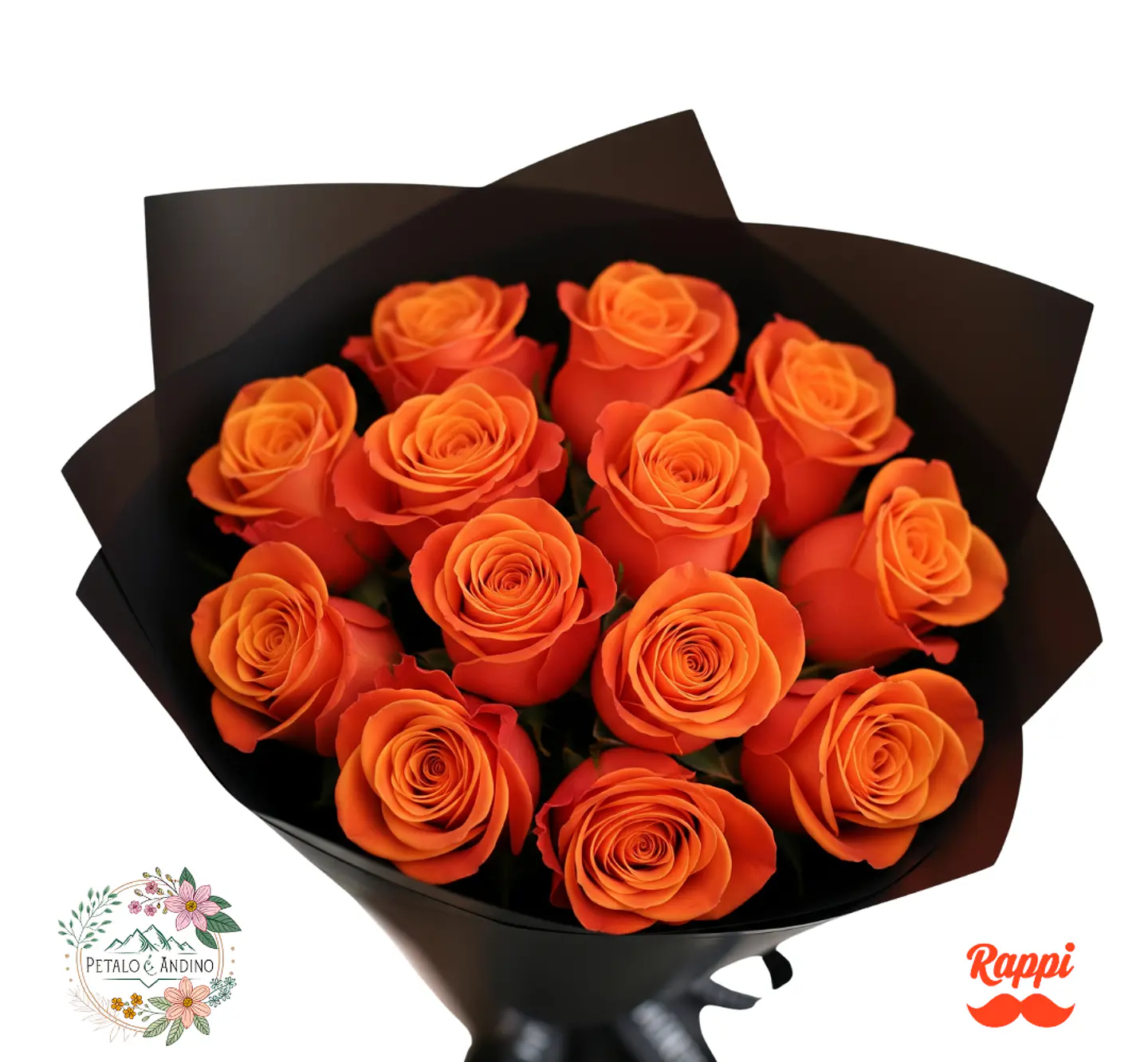 Rosas Naranja Misteriosa X12 1