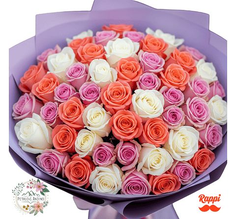 Rosas Encanto Pastel X50