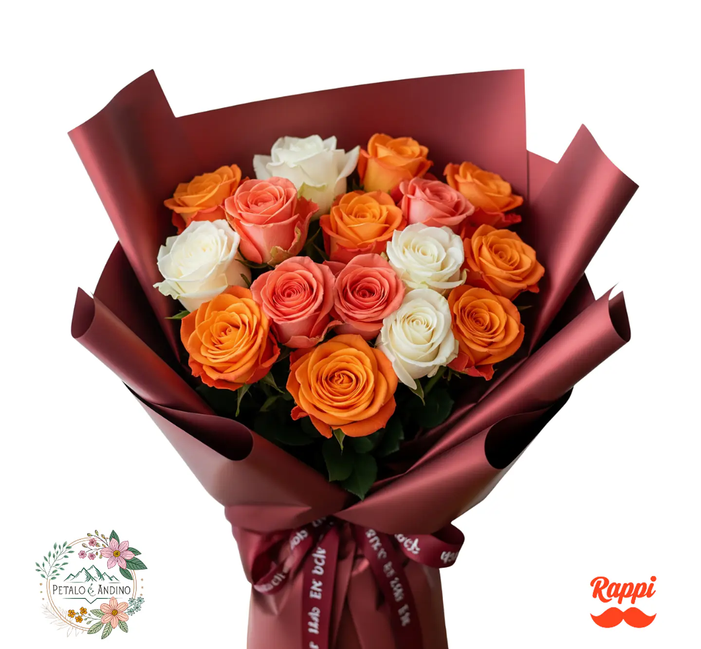 Rosas Coral Y Nieve X18 1