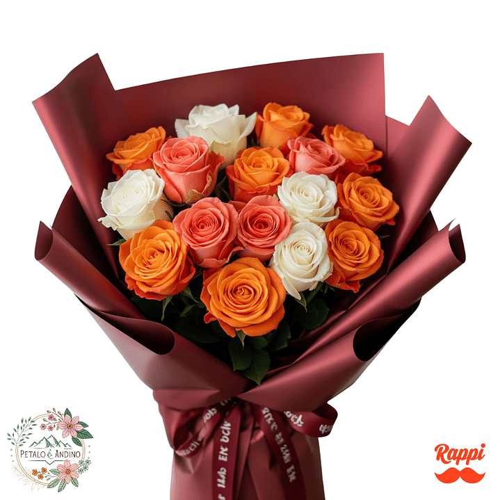 Rosas Coral Y Nieve X18 1