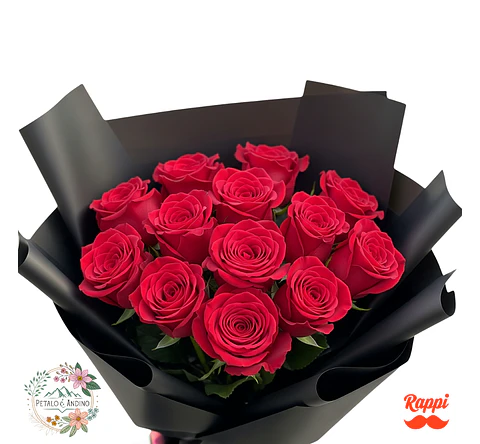 Rosas Elegancia Escarlata X12