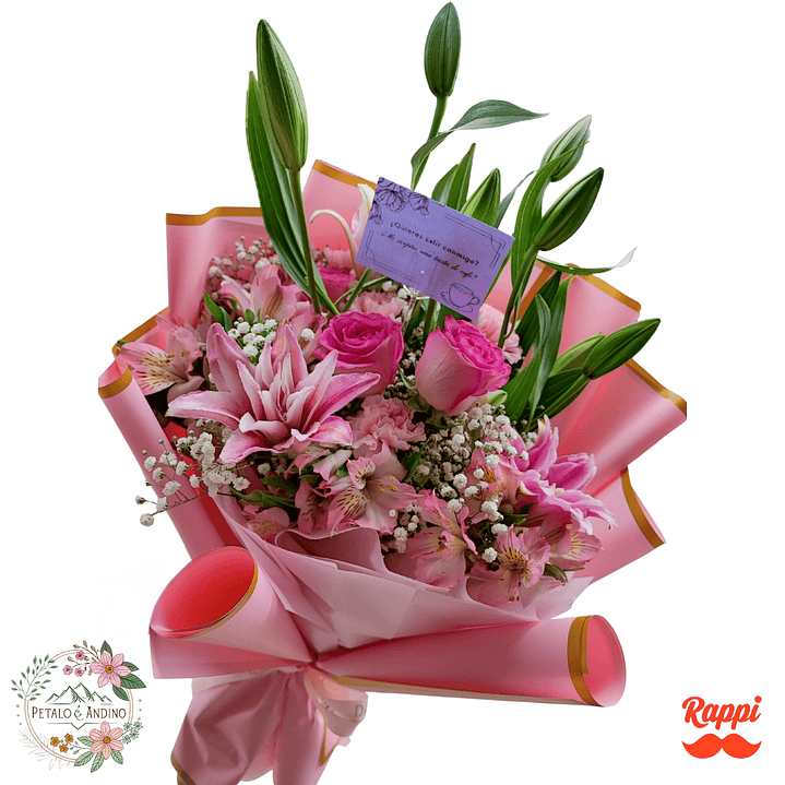 Flores Lirios Rosados Deluxe 1