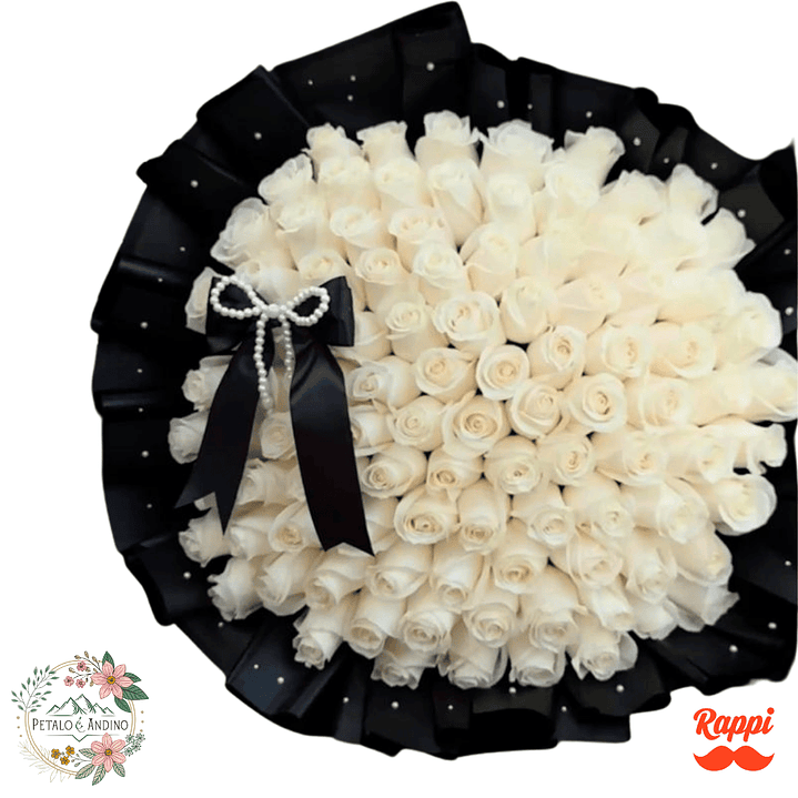 Flores Rosas Blancas Premium 1