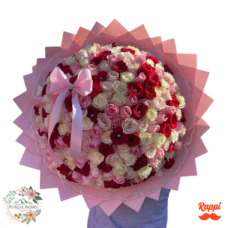 Flores Rosas Tricolor Deluxe 1