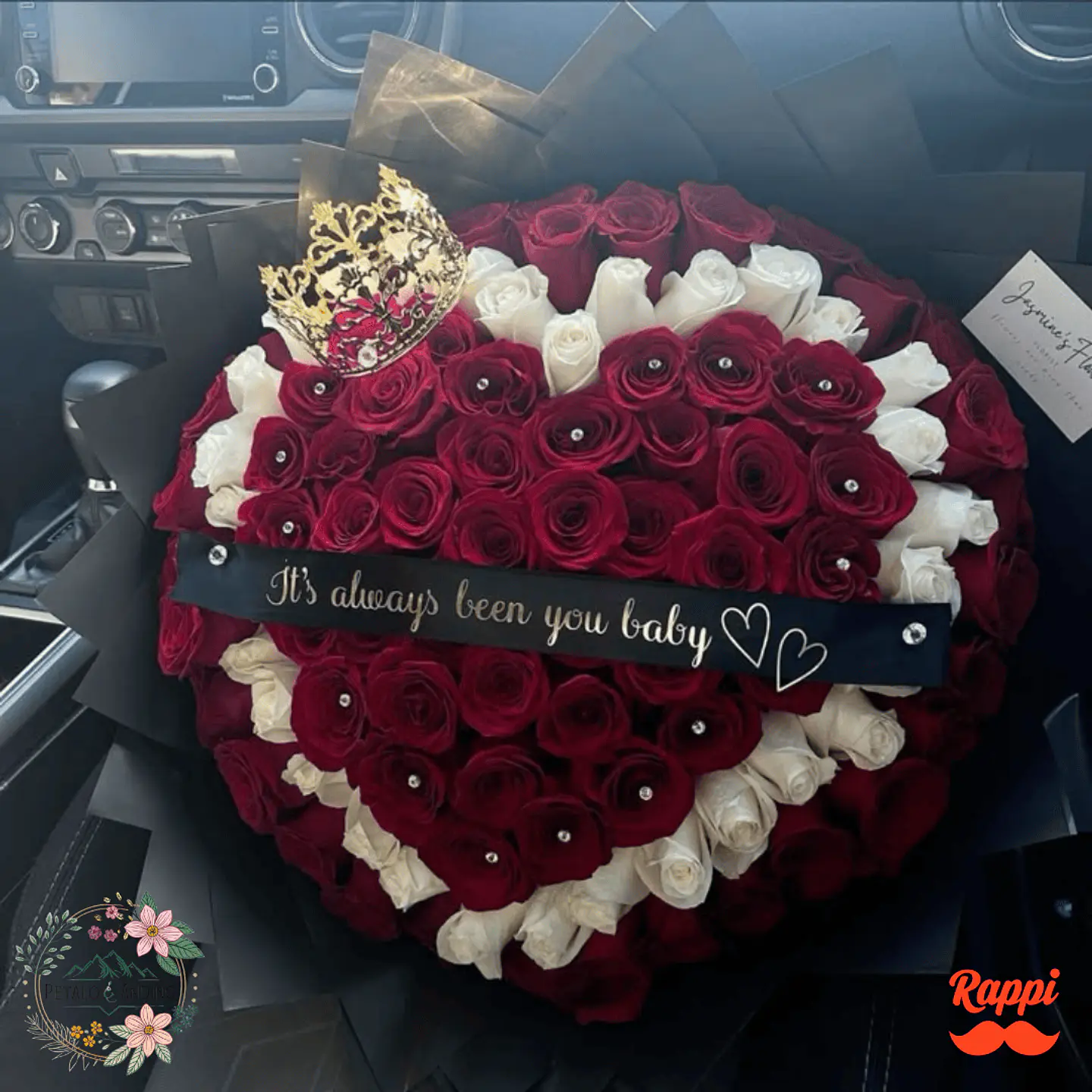 Flores Rosas en Corazón Edición Reina 1