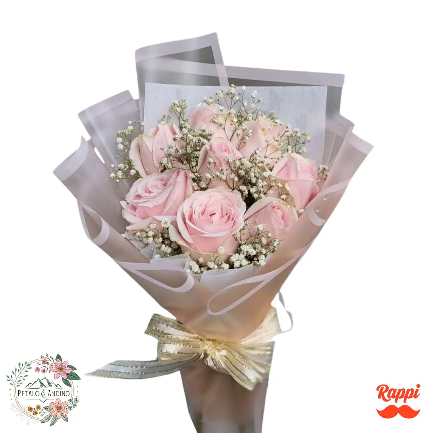 Flores Rosas Rosadas Pastel – Ramo Elegante 1