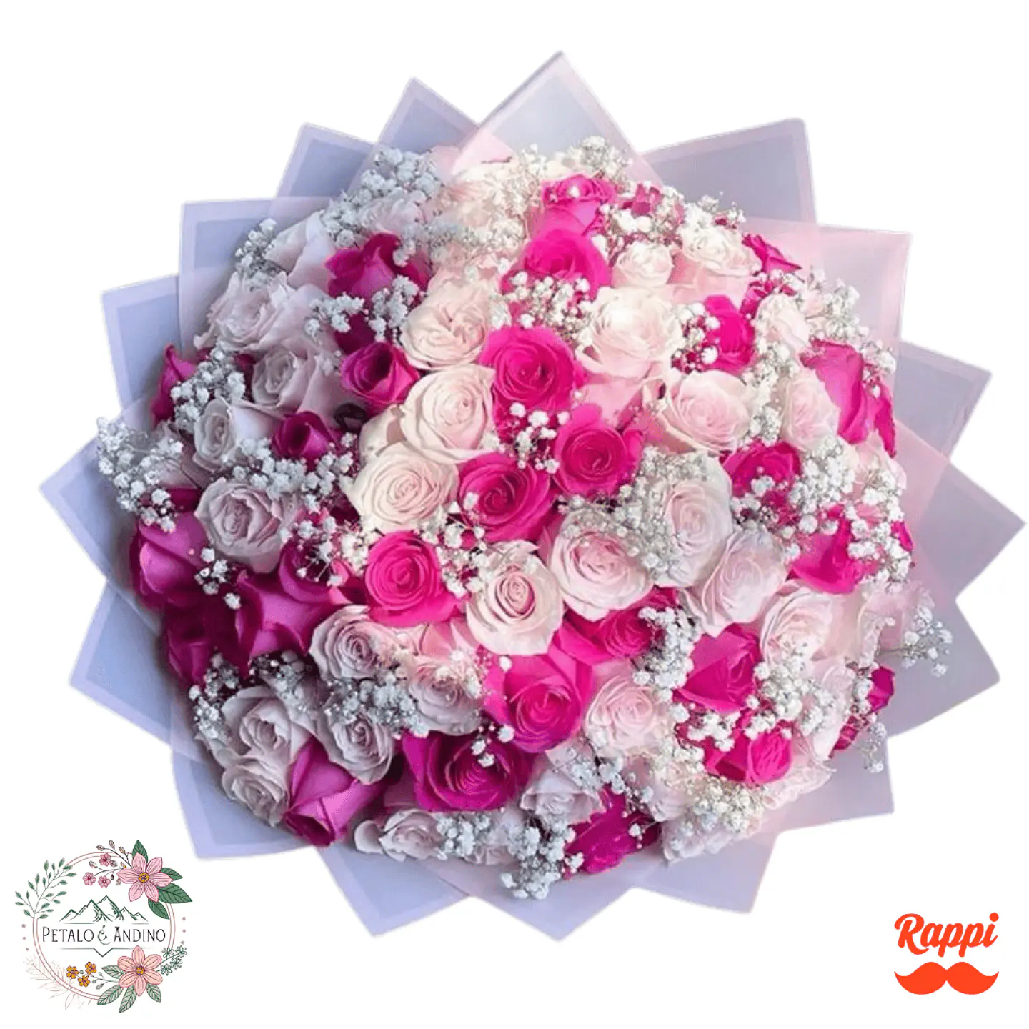 Bouquet Ilusión Rosa & Blanco 1