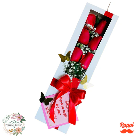 Caja de Rosas Rojas Detalle Romance Capital