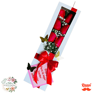 Caja de Rosas Rojas Detalle Romance Capital