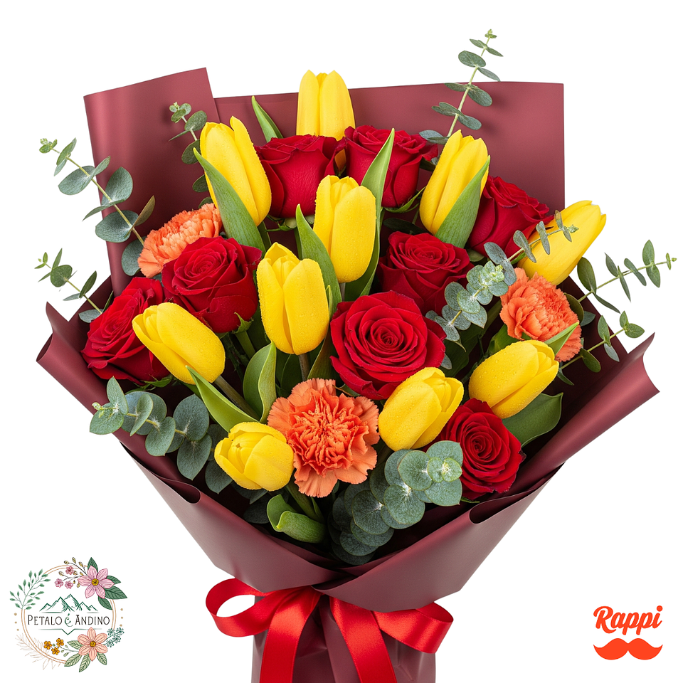 Bouquet Tulipanes y Rosas Pasión 1