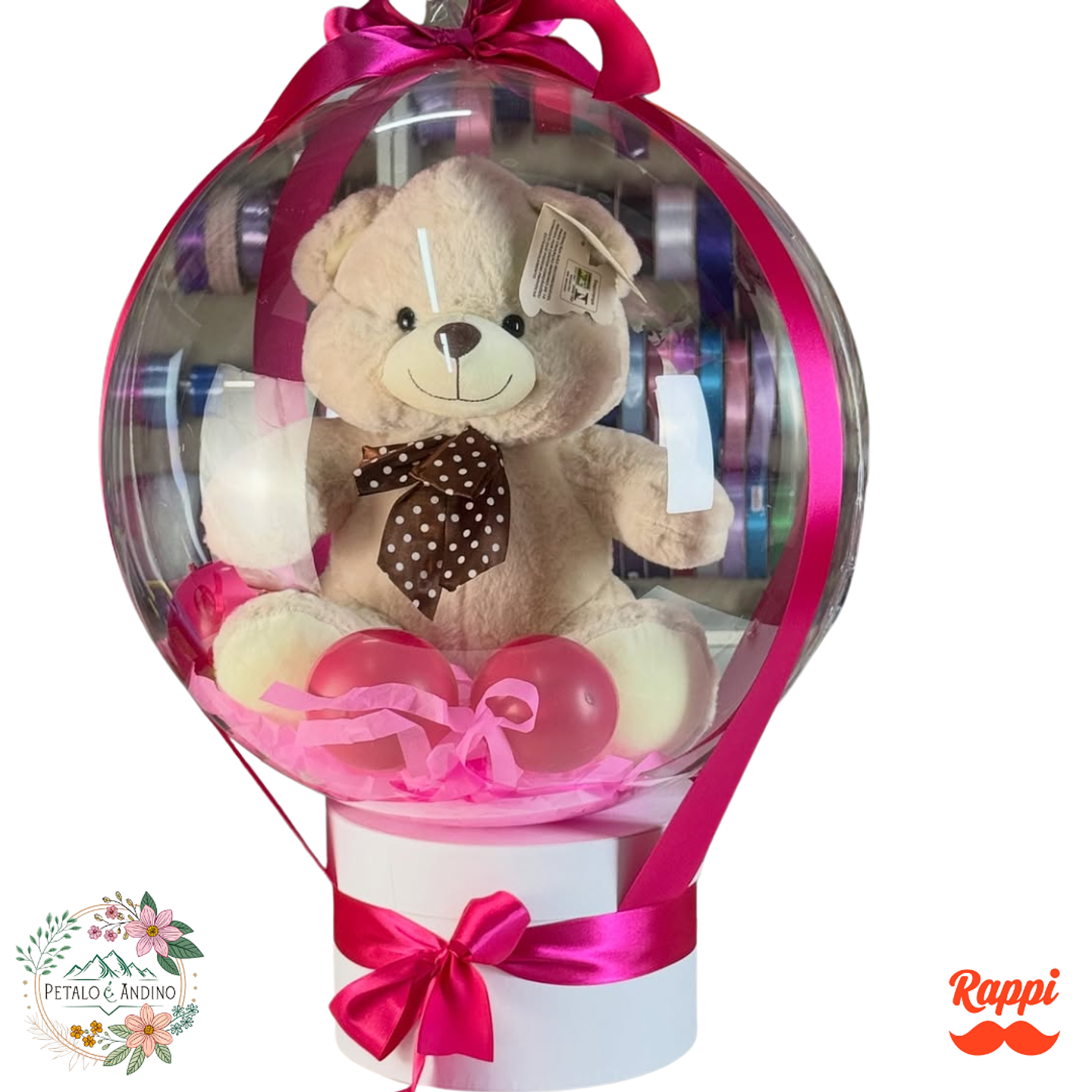 Oso Encantado en Burbuja Rosa 1