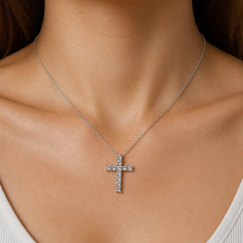 Collar Cruz Brillante  2