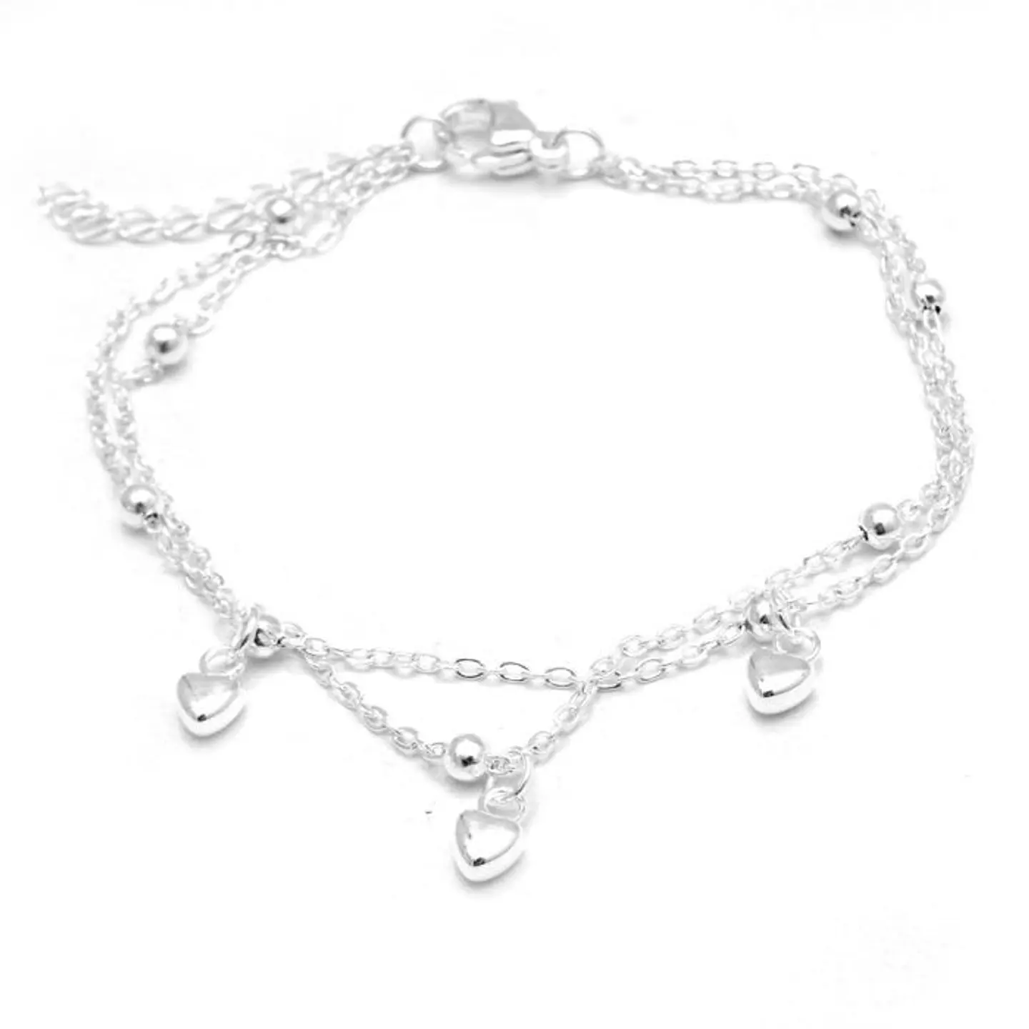 Pulsera Doble Corazones 1