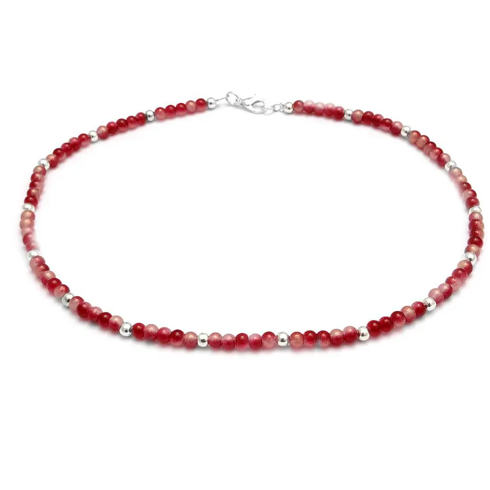 Collar Bolitas Rojas 1