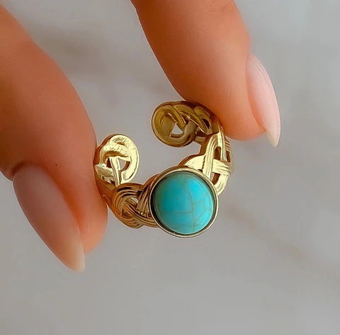 Anillo Spike Green