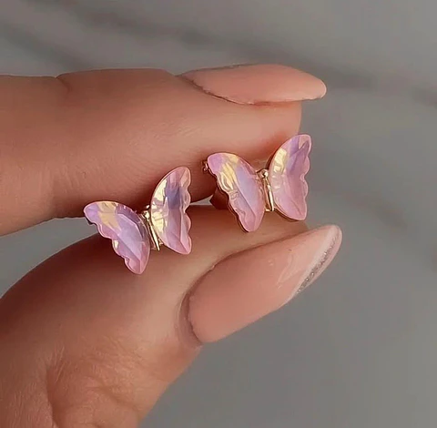 Aros Mariposa Rosa