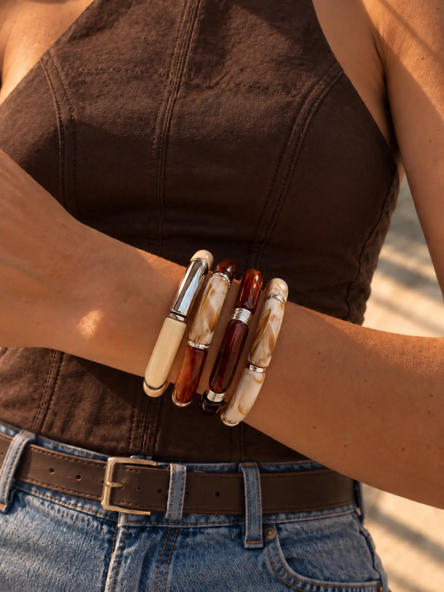 Brazalete caramel  2