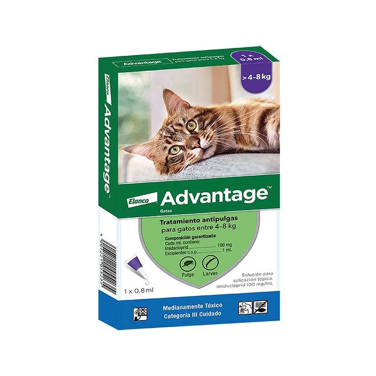 Pipeta Advantage Gato 0.8 ML 4 a 8 KG 1