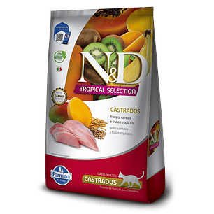 N&D Tropical Gato Adulto Castrado Frango 1.5 KG