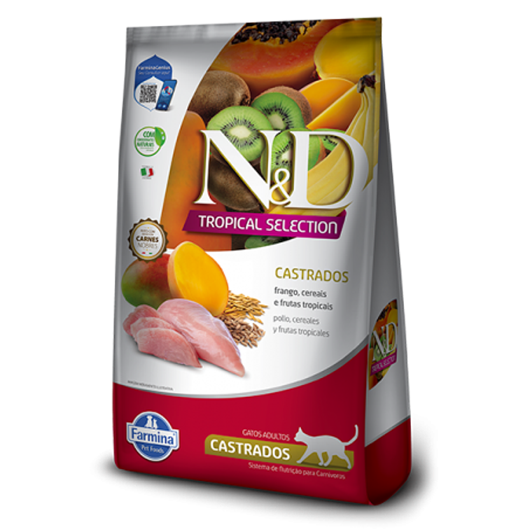 N&D Tropical Gato Adulto Castrado Frango 1.5 KG 1
