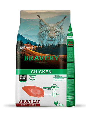 Bravery Chicken Adulto Gato Sterilizado 2KG