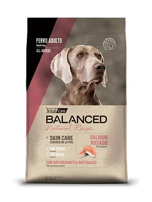 Vitalcan Balanced Natural Recipe Perro Adulto Salmón Rosado 3 KG