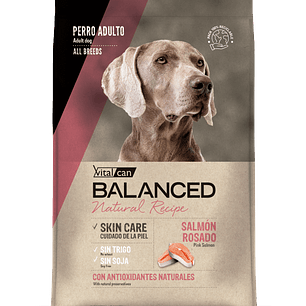Vitalcan Balanced Natural Recipe Perro Adulto Salmón Rosado 3 KG