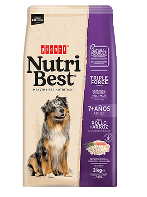 Nutribest Dog Adult 7+ Senior Chicken & Rice 3 KG