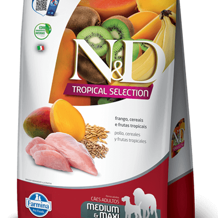 N&D Tropical Adulto Medium Frango 10 KG 1