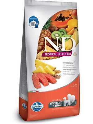 N&D Tropical Medium Adulto Salmón 12KG