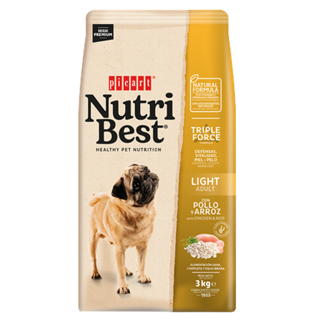 Nutribest Dog Adult Light Chicken & Rice 15 KG 1