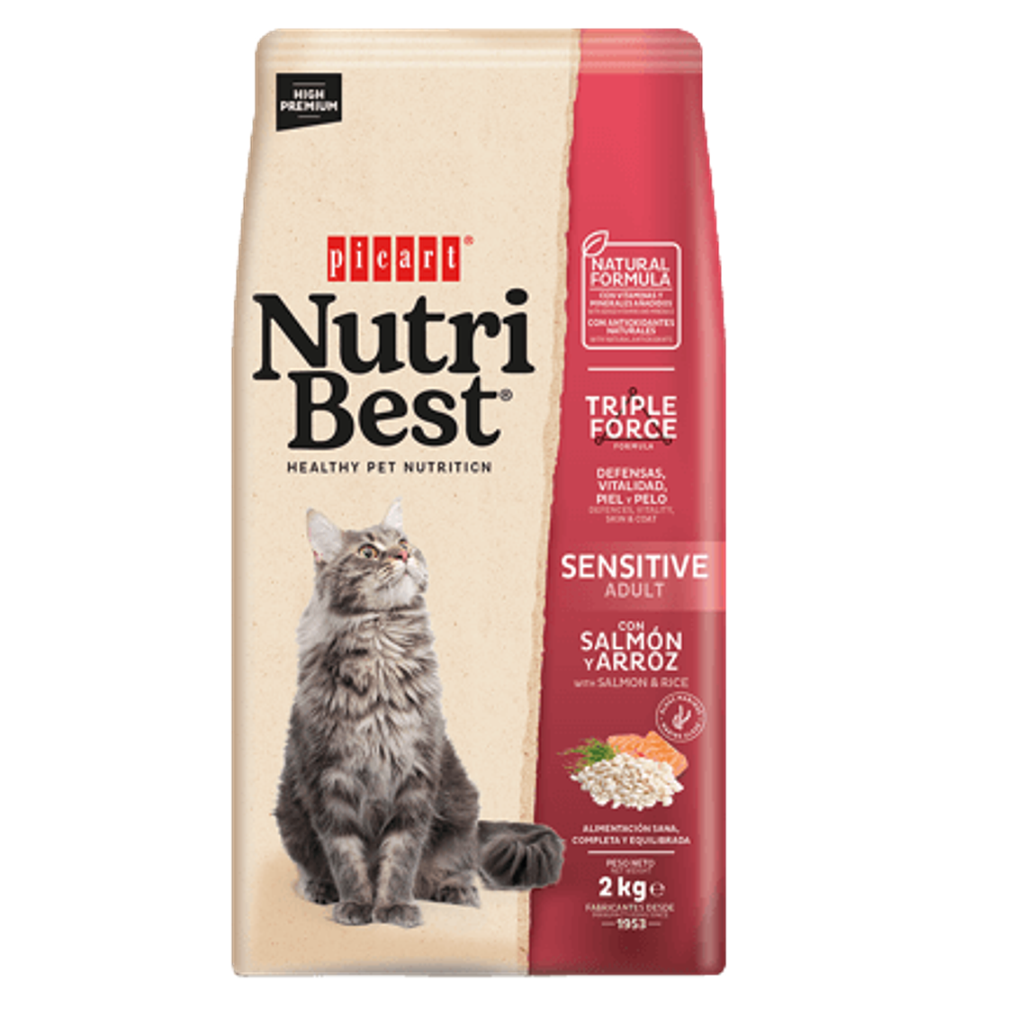 Nutribest Cat Adult Sensitive Salmon & Rice 15 KG 1