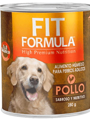 Lata Fit Formula Adulto Pollo 280 GR Unidad