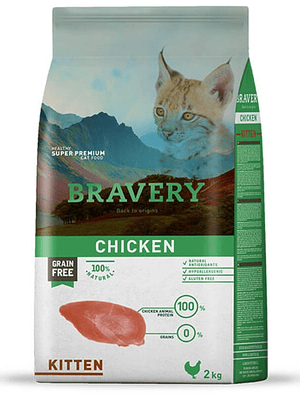 Bravery Gato Kitten Chicken 2 KG