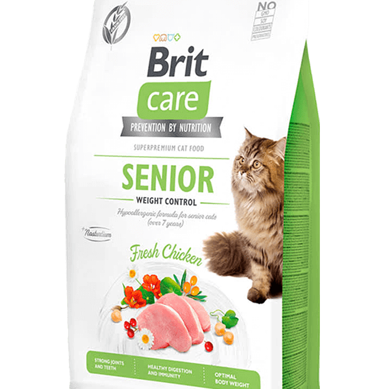 Brit Care Cat Grain Free Senior Weight Control 2 KG 1