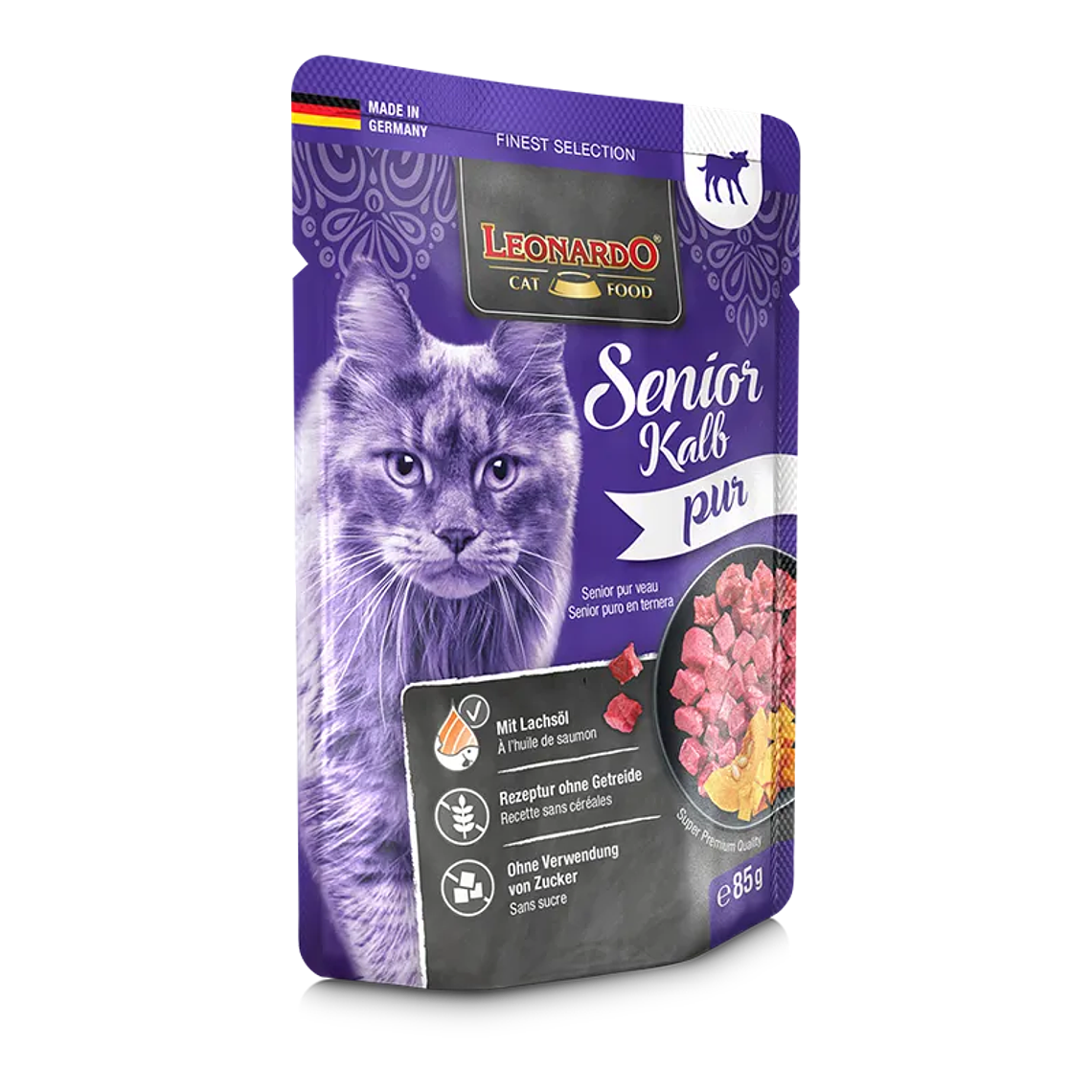 Sachet Leonardo Gato Senior Ternera 85 Gr 1