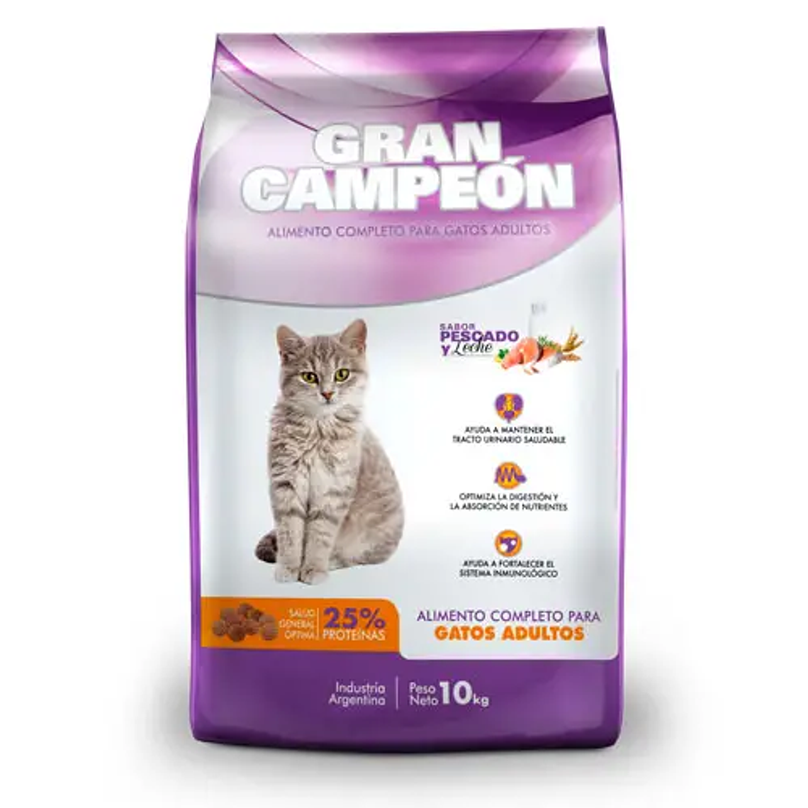 Gran Campeón Gato Adulto Pescado & Leche 10 KG 1