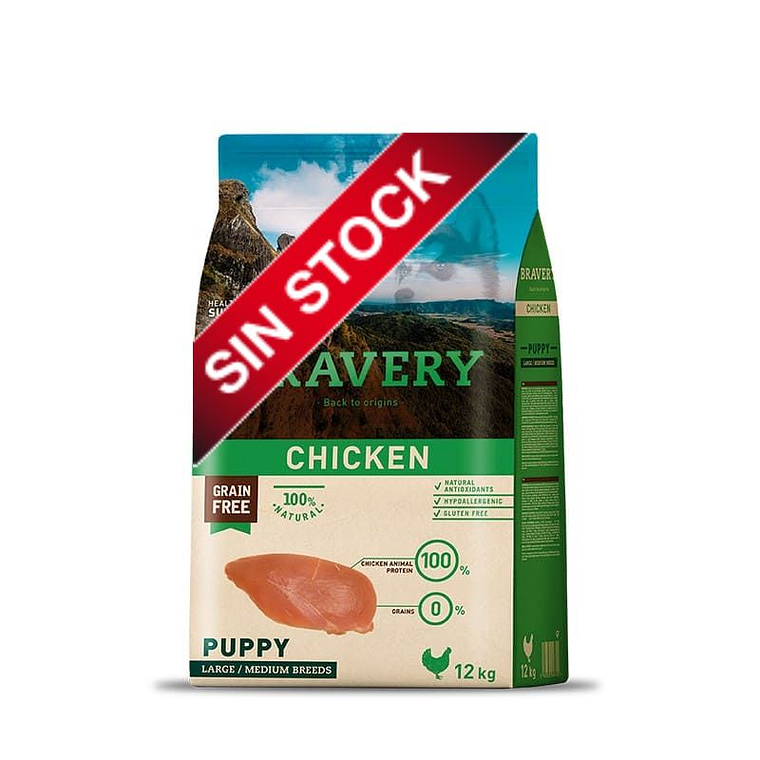 Bravery Chicken Puppy Large Medium Breeds 12 KG 1