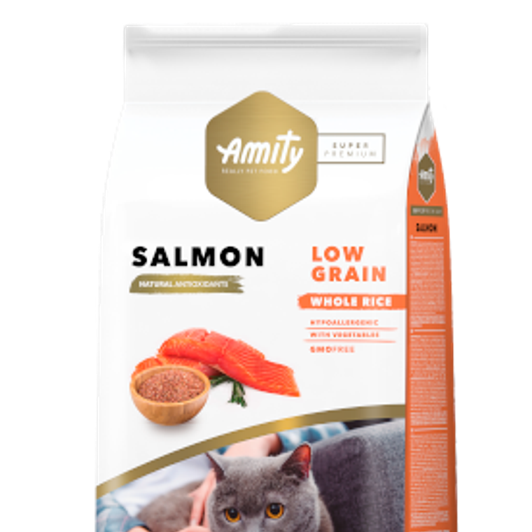 Amity Low Grain Salmon Gato Adulto 7 KG 1