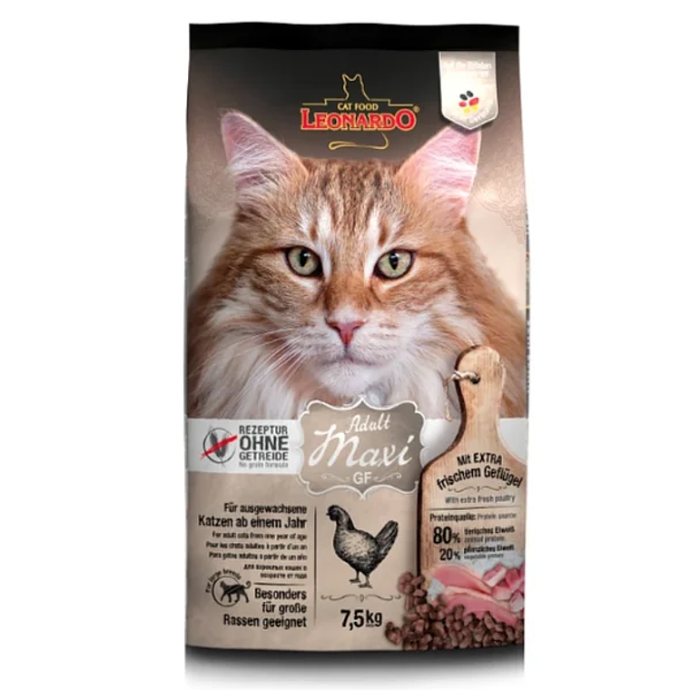 Leonardo Gato Adulto Grain Free Maxi 7.5 KG 1