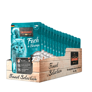 Sachet Leonardo Gato Pescado Camarones 85 Gr Unidad