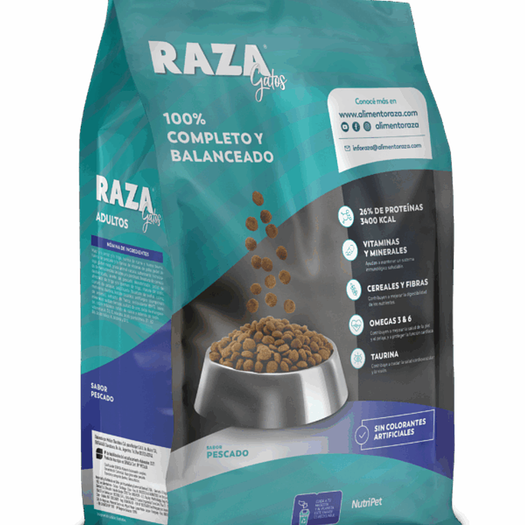 Raza Gato Pescado 3 KG – Rico en Omega 3 1