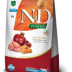 N&D Pumpkin Felino Castrado Frango 1.5kg