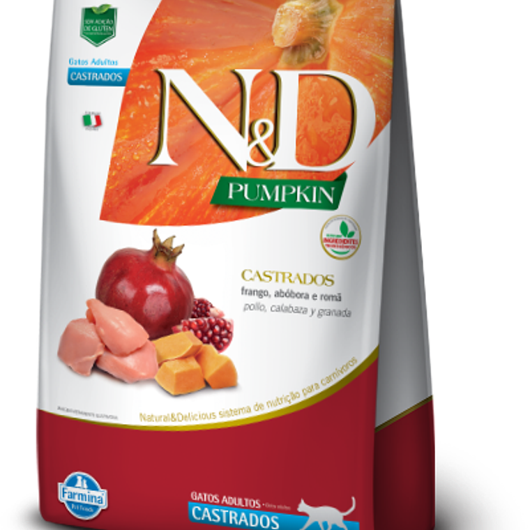 N&D Pumpkin Felino Castrado Frango 1.5kg 1