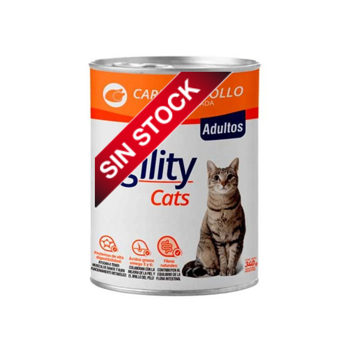 Lata Agility Gato Adulto Pollo 340 GRS 1