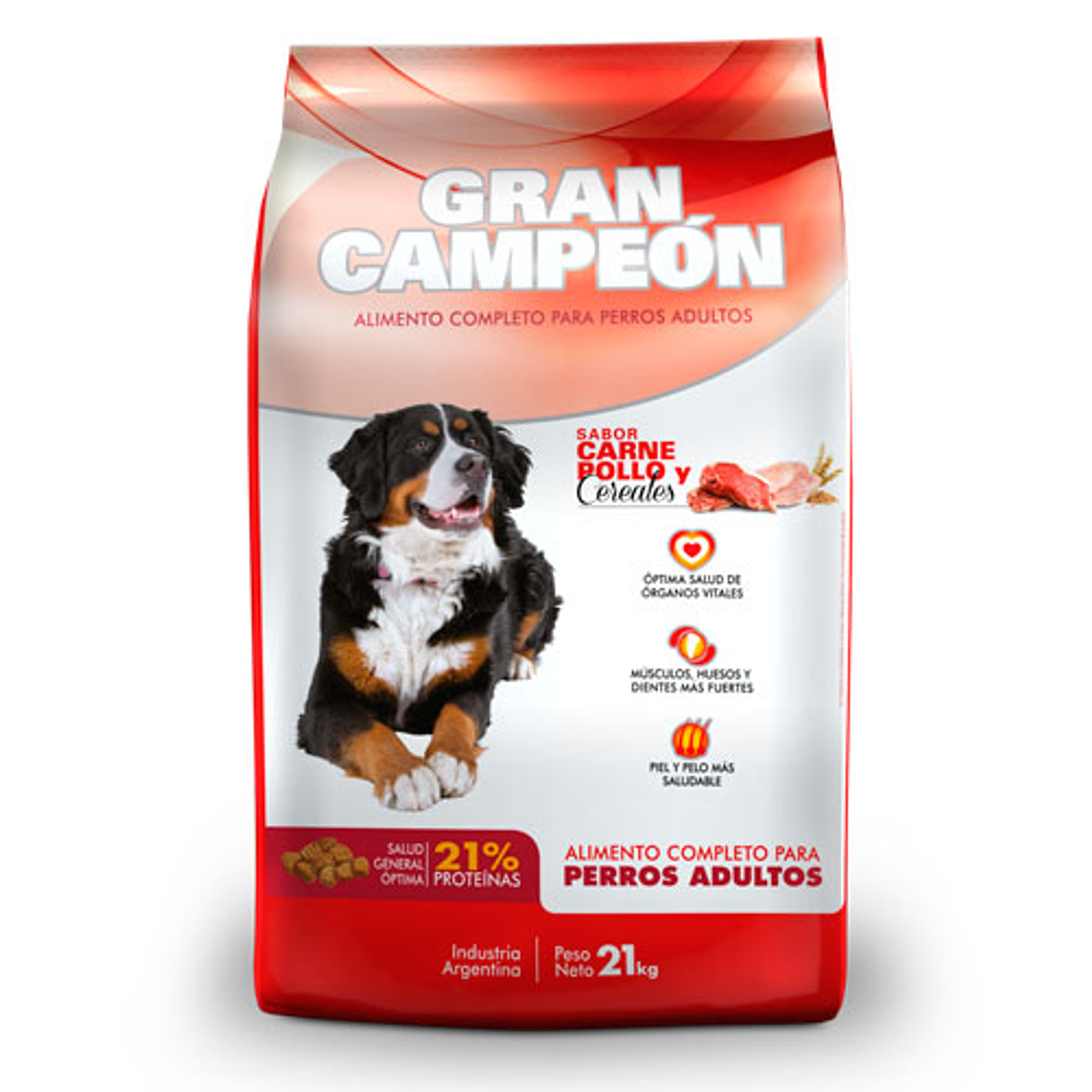 Gran Campeón Perro Adulto Carne Pollo Cereales 21 + 3 KG 1