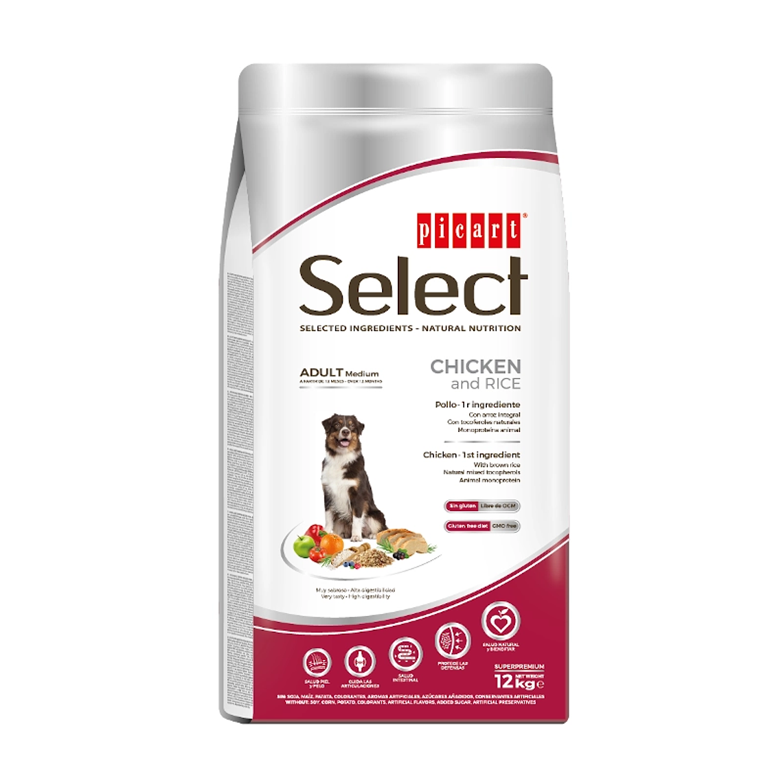 Picart Select Dog Adult Medium Chicken & Rice 12 KG 1